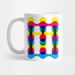 CMY Metaball Colour Mix Vertical Typography Mug